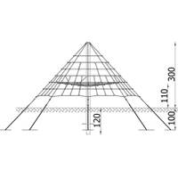 Spinnennetz-Pyramide, blau-rot - NV4305Z x 25
