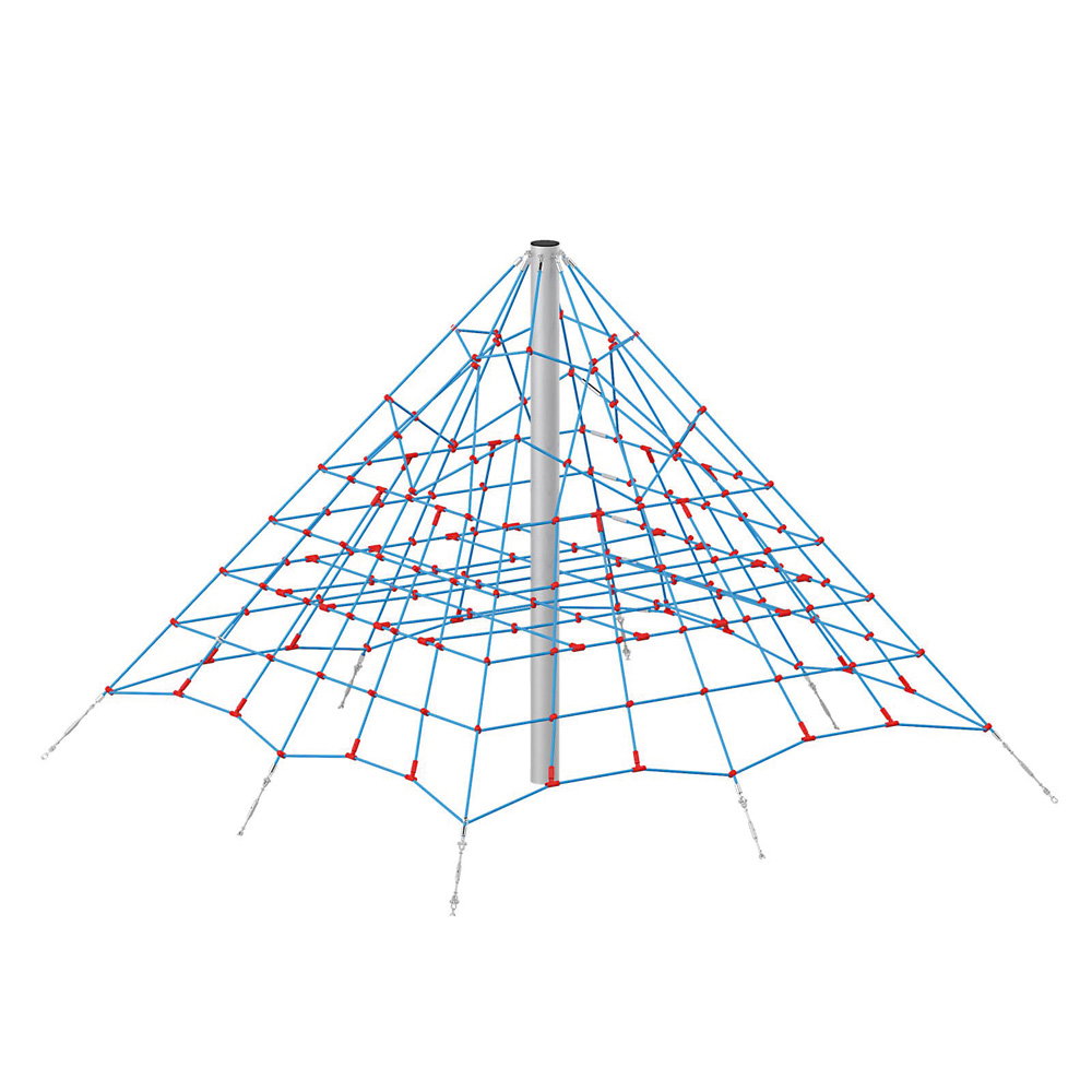 Seil-Pyramide, klein, blau-rot