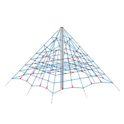 Seil-Pyramide, klein, blau-rot