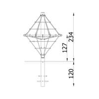 Seilgerät Diamant, drehbar, blau-rot - NV4313Z x 25