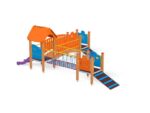 U3-Spielanlage Quadro Baby mit großer Brücke, Rutsche und 3 Plattformen - 12408EPON 3 large