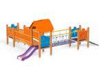 U3-Spielanlage Quadro Baby mit großer Brücke, Rutsche und 3 Plattformen - 12408EPON 4 large