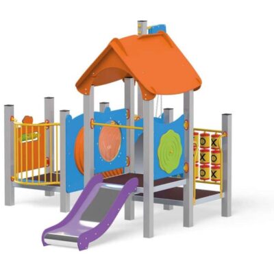 U3-Spielanlage Quadro Baby mit Tunnel, Rutsche und Sandaufzug von Novum Spielgeräte