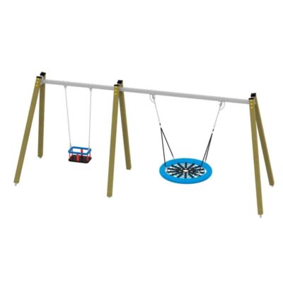 Triangulo Schaukelkombi mit Kleinkindersitz + Storchennest von Novum Spielgeräte