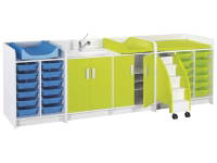 Wickelkommode Kazeo mit großem Waschbecken + Ausziehtreppe – Bild 6