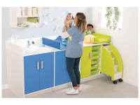 Wickelkommode Kazeo mit großem Waschbecken + Ausziehtreppe – Bild 4