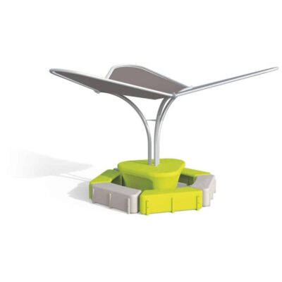 Schattenbaum + Tisch + 6 Bänke Elyo