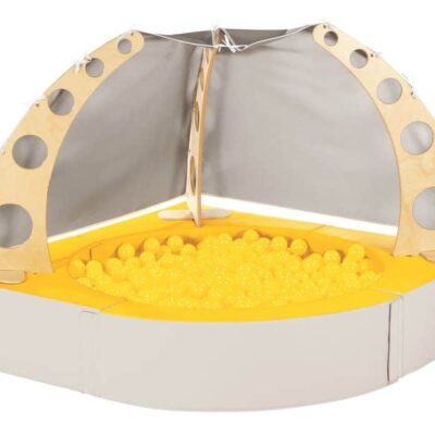 Offene Bällehütte in drei Farben - Mit Bällen