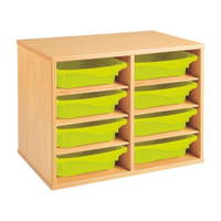 Regal mit Melaminbeschichtung mit 8 Behälter - 6 Regalbretter - Höhe: 51 cm - Länge: 70,5 cm – Bild 15