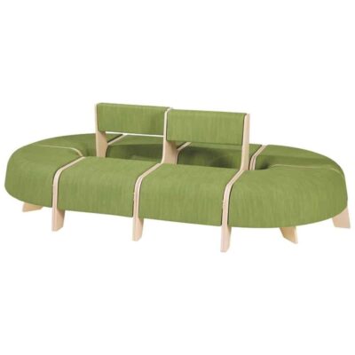 Sitzgruppeninsel Natur - Stoffeffekt grün