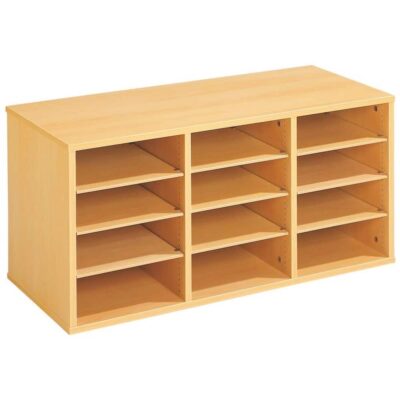 Regal mit Melaminbeschichtung mit 9 Regalbretter - Höhe: 51 cm - Länge: 105 cm