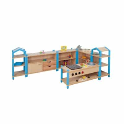 Stollen-Fertigregalsystem "Simone" mit Spielküche