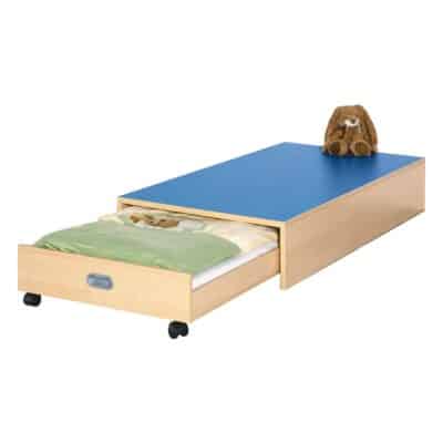 Linoleumpodest für Liegepolster mit Auszugsbett