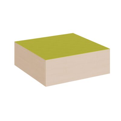 Linoleum-Quadratpodest rundum geschlossen 70x70 cm