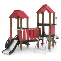 U3-Spieltürme mit Rutsche und Sandaufzug - WOODEN WD1436 – Bild 4