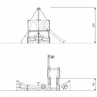 Kleines Spielschiff mit Rutsche WOODEN WD1414 – Bild 8