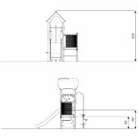 U3-Spielturm mit Rutsche und Podest MINISWEET 0112 – Bild 7