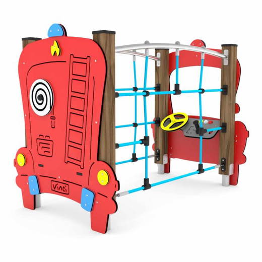 16d9-wd14312s Spielhaus Feuerwehr WOODEN WD1431 - 16d9 wd14312s