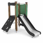 Spielturm mit Rutsche und Kletterwand – WOODEN WD1403 - 19ad wd1403c11s