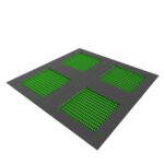Jumpoo Trampolin Sprunganlage Quadrat - 2220c11s