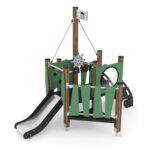 U3-Spielturm Piraten mit Rutsche und Treppe WOODEN WD1433 - 27c0 wd1433c11s