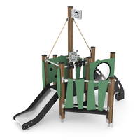 U3-Spielturm Piraten mit Rutsche und Treppe WOODEN WD1433 – Bild 3