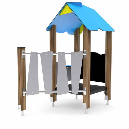 2ba1-wd14021s Spielhaus mit Kletterelement WOODEN WD1402 - 2ba1 wd14021s