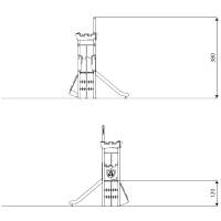 Ritterturm mit Rutsche und Kletterwand - CASTILLO 3002-1 – Bild 5