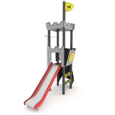 Ritterturm mit Rutsche und Kletterwand – CASTILLO 3002-1