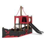 Kleines Spielschiff mit Rutsche WOODEN WD1414 - 4949 wd1414c21s