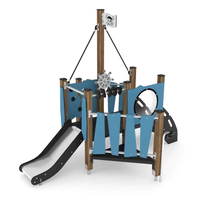 U3-Spielturm Piraten mit Rutsche und Treppe WOODEN WD1433 – Bild 5
