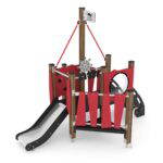 U3-Spielturm Piraten mit Rutsche und Treppe WOODEN WD1433 - 547c wd1433c21s
