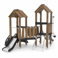 U3-Spieltürme mit Rutsche und Sandaufzug - WOODEN WD1436 – Bild 6