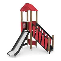 U3-Spielturm mit Rutsche und Treppe WOODEN WD1502 – Bild 4