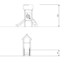 U3-Spielturm mit Treppe und Rutsche - MINISWEET 0104 – Bild 7