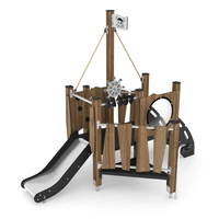 U3-Spielturm Piraten mit Rutsche und Treppe WOODEN WD1433 – Bild 6