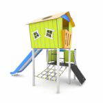 Spielturm mit Rutsche und Kletterelementen CROOC 0300S1 - 75d9 0300s11s