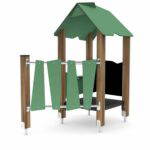 Spielhaus mit Kletterelement WOODEN WD1402 - 786a wd1402c11s