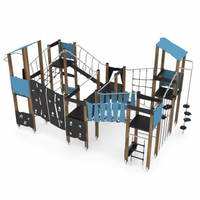 Spielturmanlage mit 6 Türmen und Kletteranlage WOODEN WD1413 – Bild 5