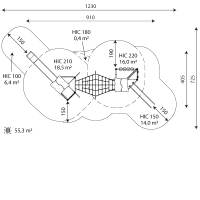 2 Spieltürme mit Kletternetz, Rutsche und Kriechrohr WOODEN WD1454 – Bild 7