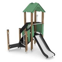 U3-Spielturm mit Rutsche, Podest und Sandaufzug WOODEN WD1501 – Bild 3