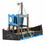 Kleines Spielschiff mit Rutsche WOODEN WD1414 - 864d wd14142s