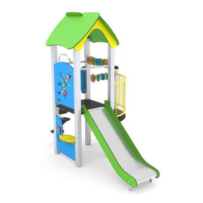 U3-Spielturm mit Rutsche und Podest MINISWEET 0112