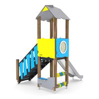 U3-Spielturm mit Rutsche und Treppe WOODEN WD1502 – Bild 2