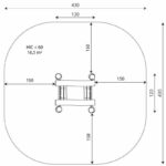 Stall aus Akazienholz ROBINIA RB1334 - b788 rb1334top