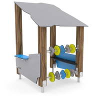 Unterstand mit Dach und Spielelementen WOODEN WD1401 – Bild 2