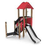 U3-Spielturm mit Rutsche, Podest und Sandaufzug WOODEN WD1501 - c5b1 wd1501c21s