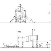 Großes Spielschiff mit 2 Rutschen WOODEN WD1415 – Bild 8