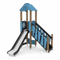 U3-Spielturm mit Rutsche und Treppe WOODEN WD1502 – Bild 5