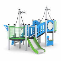 U3-Spielanlage mit 2 Türmen, Rutsche, Brücke und Treppe MINISWEET 0113 – Bild 2